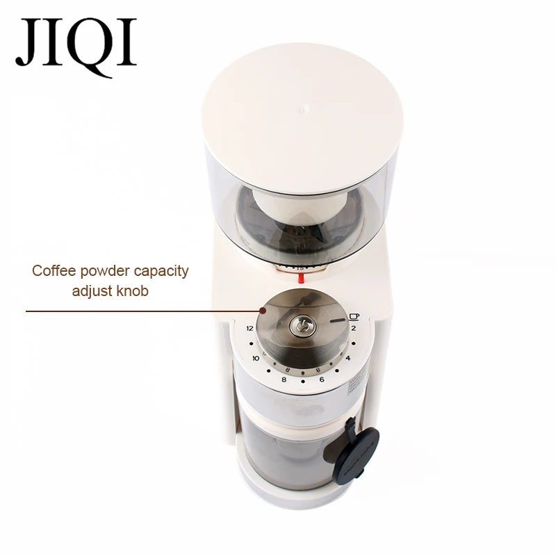 110V/220V Electric Coffee Grinder Adjustable Italian Cafe Beans Grinding Machine Espresso Powder Mill Burr Stainless Steel Blade