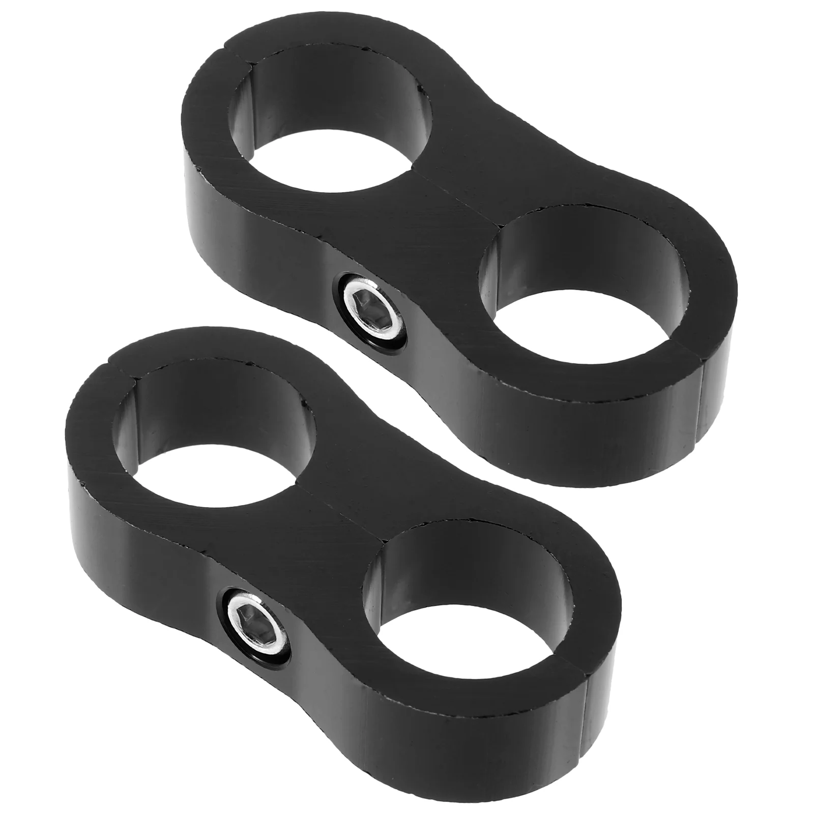 

2 Pcs Automobile Oil Line Clamp Hose Pipe Protector Tubing Separator for Gas Aluminum Clamps Brake Clips Black