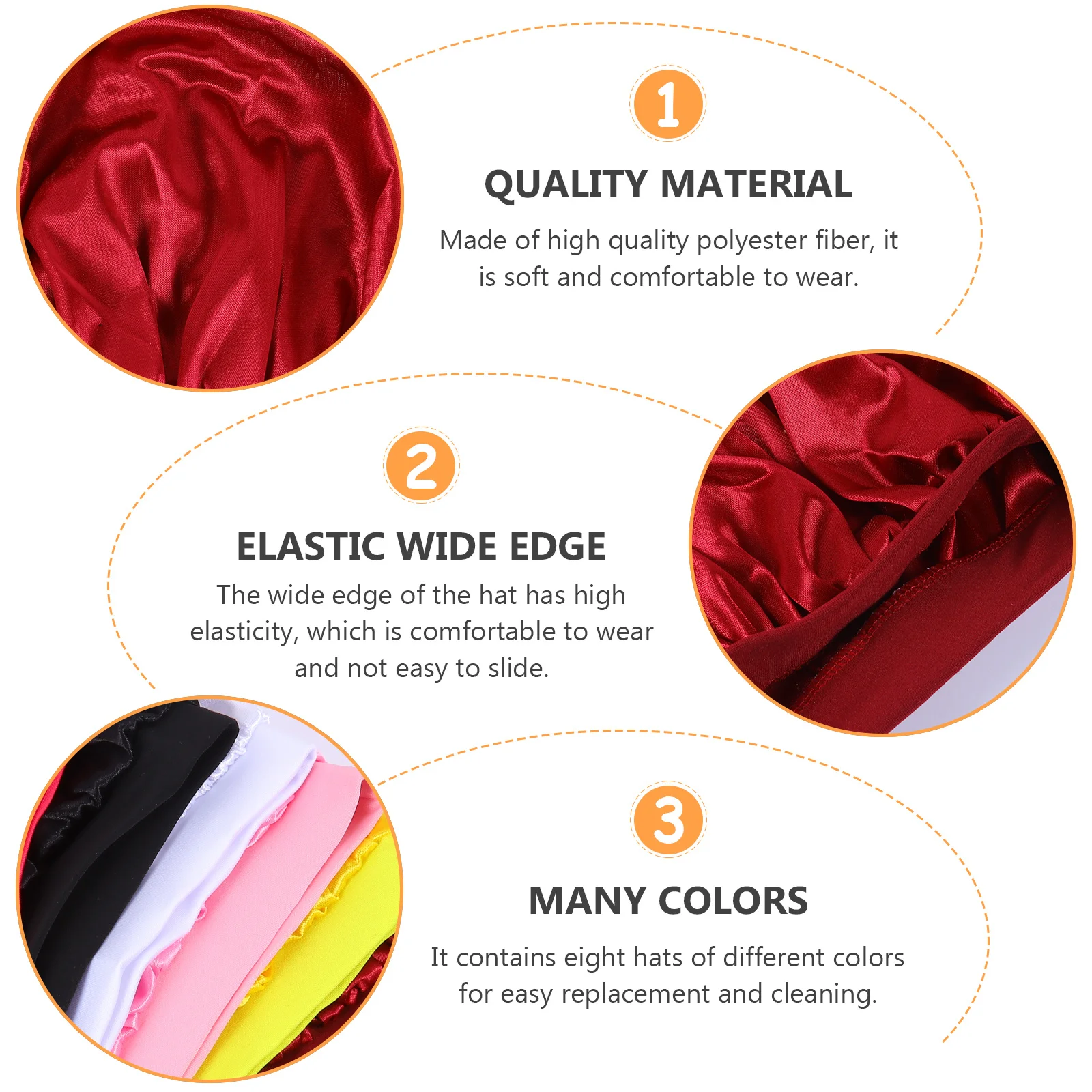 8 قطع من قبعات النوم المرنة للأطفال لحماية الشعر، قبعة نوم ناعمة قابلة للتنفس للأطفال الصغار، قبعة واسعة النطاق، غطاء شعر #1