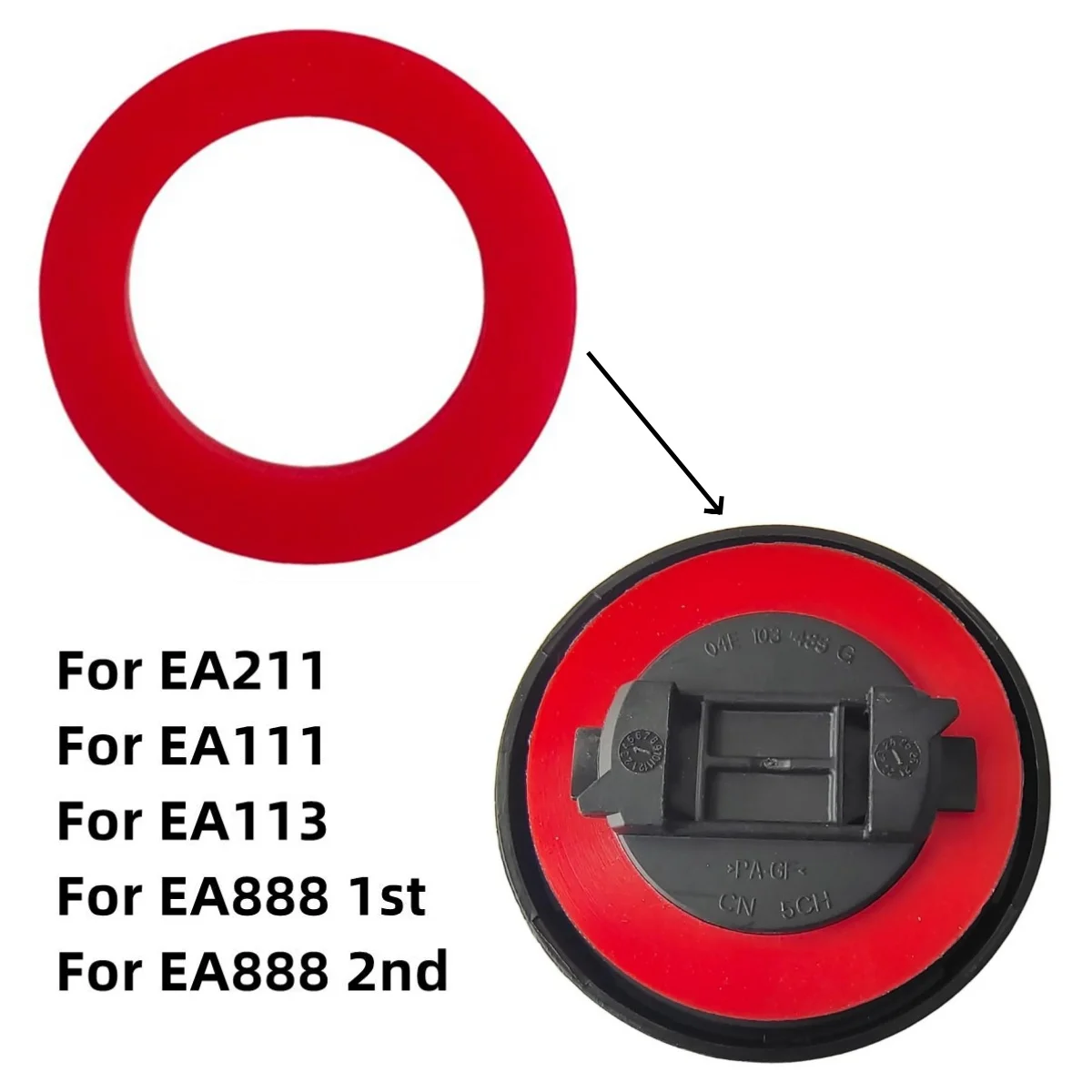 For Audi A4 A5 A6 A7 A8 A1 Q3 Q5 Q7 S4 S5 S7 VW Golf 6 7 5 4 Skoda EA888 EA211 EA111 EA113 Oil Filler Cap Rubber Sealing Gasket