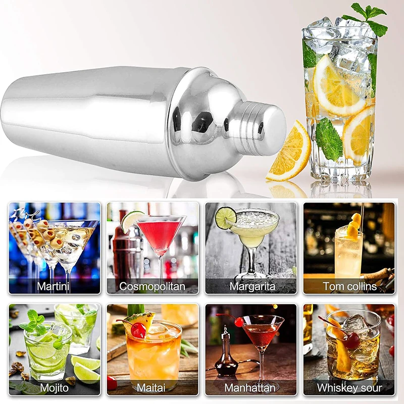 750ml Stainless Steel Cocktail - Boston Shaker Set ulasan dan harga