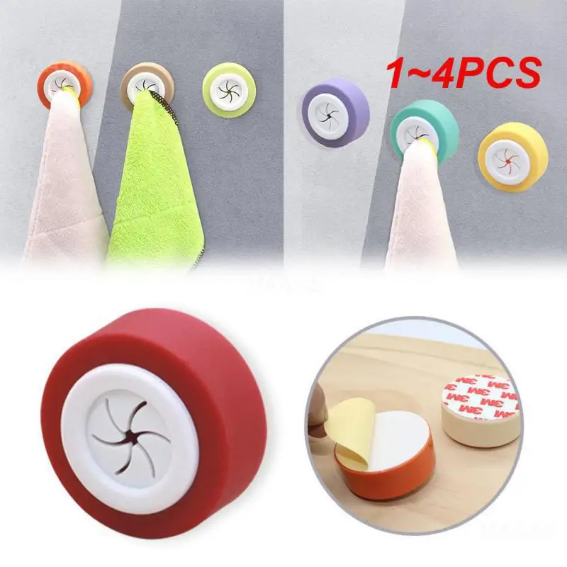 1~4PCS Dishcloth Clip Organizer Punch-free Kitchen Accessories Towel Hook Heat And Cold Resistance Dishcloth Hooks