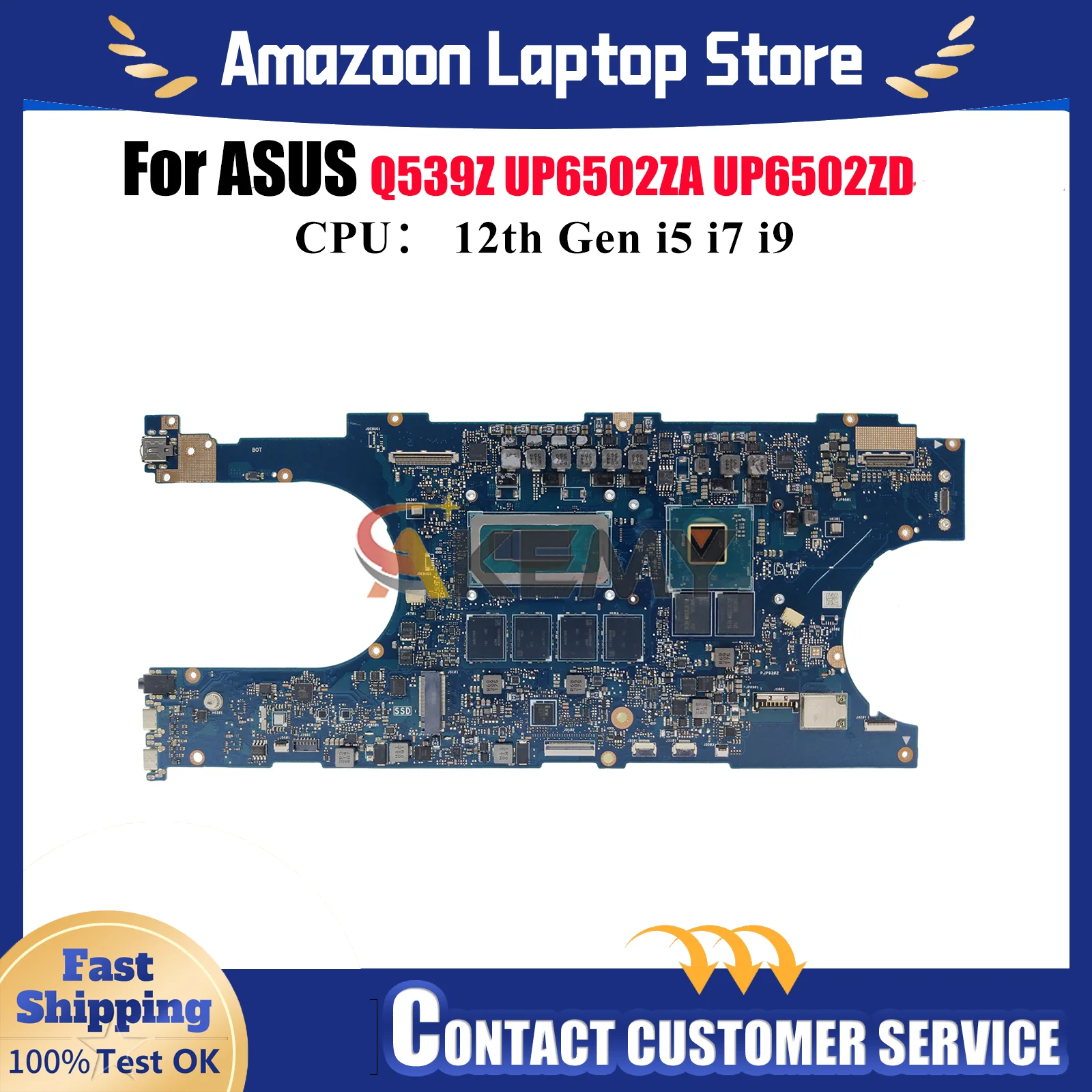 

UP6502ZD Материнская плата для ноутбука ASUS ZenBook Duo UP6502Z Q539Z UP6502ZA UP6502ZD Материнская плата с 12-го поколения i5 i7 i9 100% тестирование ОК