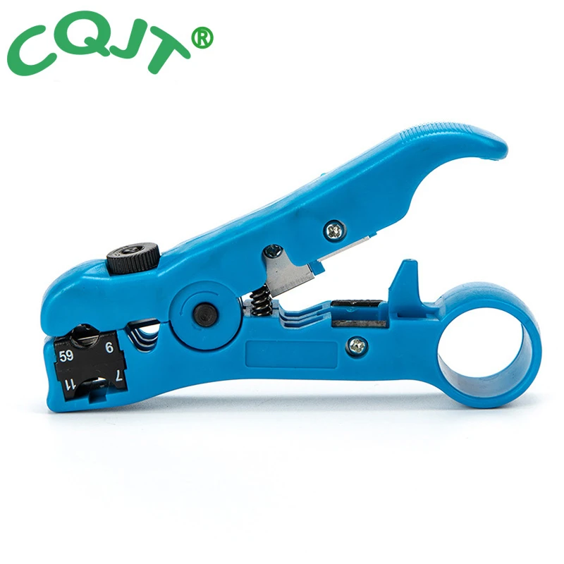 Flat or Round UTP Cat5 Cat6 Wire Coax Coaxial Stripping Tool Universal Cable Stripper Cutter Stripping Pliers Tool for Network