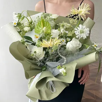 10碼霧面捲紙 磨砂單色花卉包裝紙 花束禮品包裝紙 防水 8 最佳銷售 禮品包裝紙 - №3