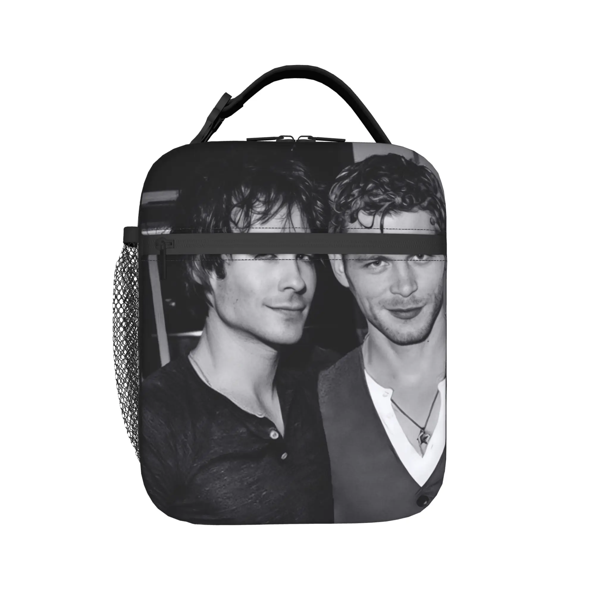 The Vampire Diaries Damon Salvatore TV Series Lunch Bag Casual Lunch Box For Men  Picnic Cooler Bag Oxford Thermal Tote Handbags