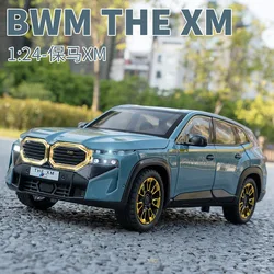 1:24 BMW XM SUV Alloy Car Model Diecast Metal Car Vehicles Model Simulation Sound and Light Collection Childrens Toy Gift A638