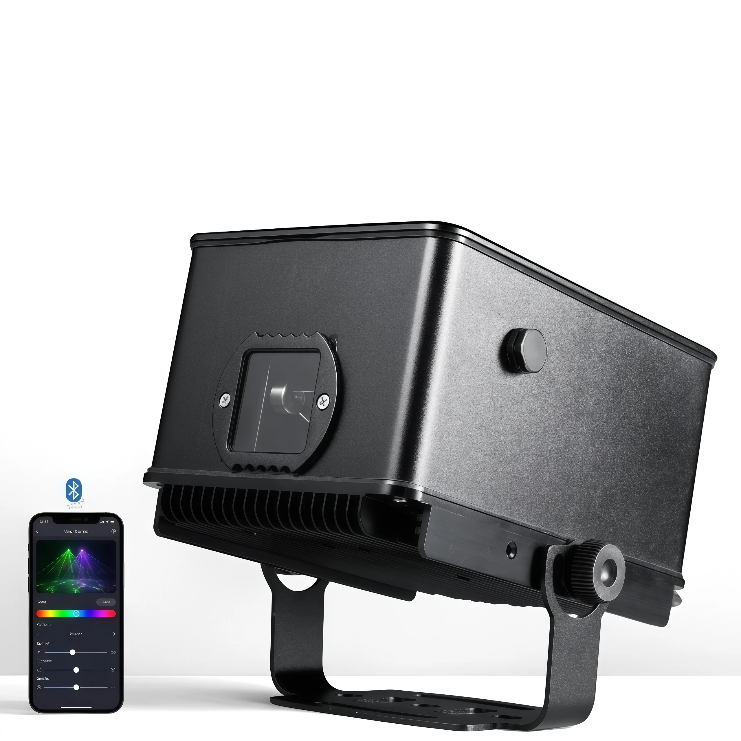3W Vollfarbiger 5W Laser-Projektor IP65 Wasserdicht Bluetooth APP Anpassbares Muster CNC Aluminium-Projektor 3D Animation für Club Bar DJ