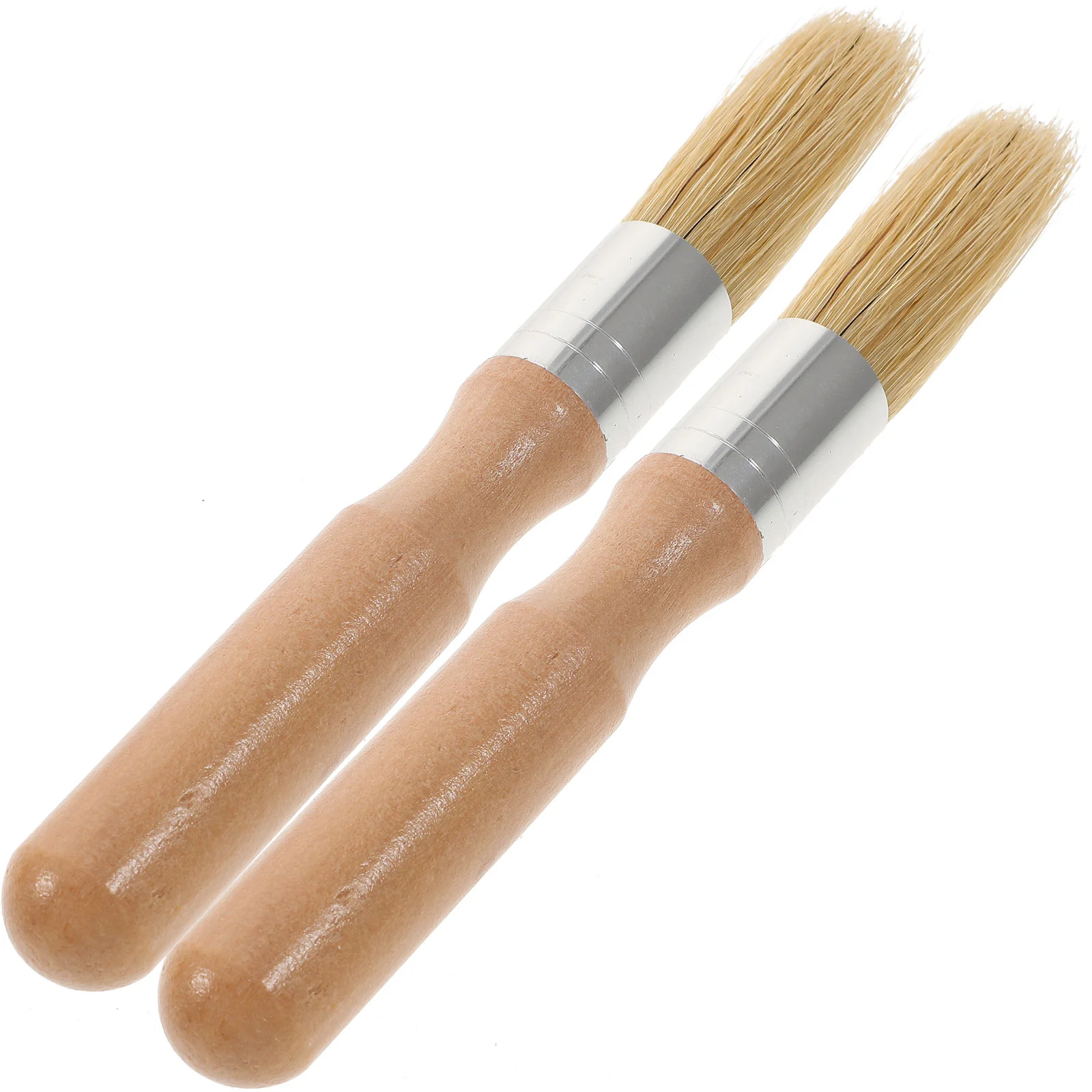 2 Pcs Comfortable Grip Brush Acrylic Bulk Painting Bristle Oil Wooden Stencil Fine Workmanship