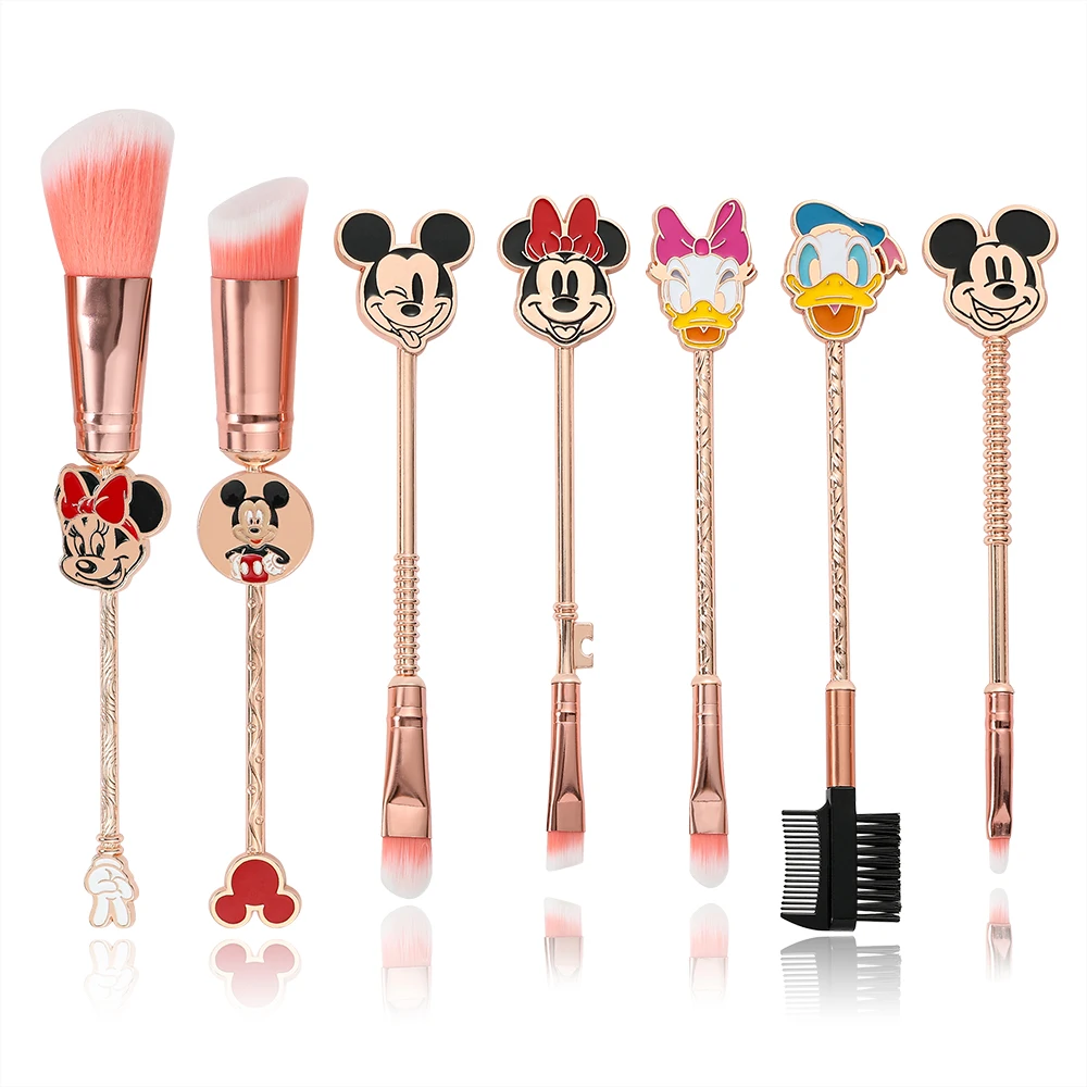 7-piece set makeup brush set Mickey cute cartoon style eye shadow brush fiber soft bristles beginner makeup tools