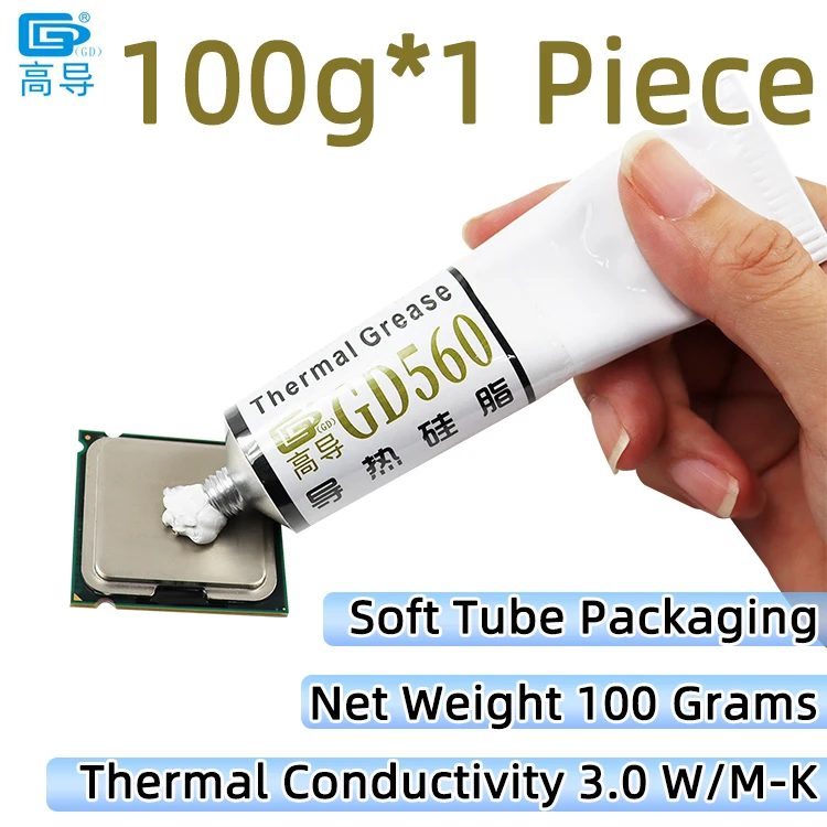 GD560 Thermisch geleidende vetpasta Nettogewicht 3/30/100/150 gram Wit gips Koellichaamverbinding voor CPU SSY ST CN HT