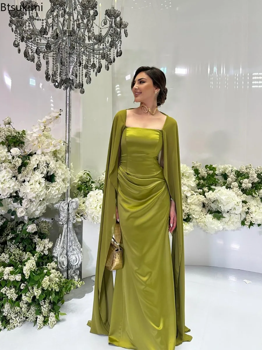 2025 Women's Flying Sleeve Party Evening Dresses Ramadan Morocco Kaftan Elegant Shawl Long Dress Jalabiya Islam Abaya Dubai Robe