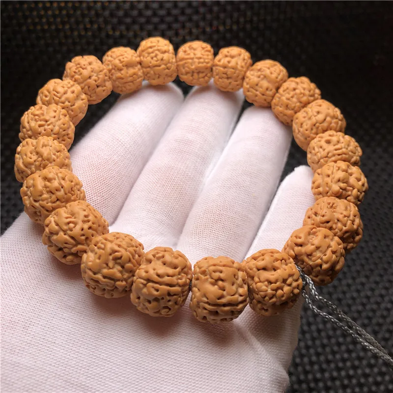 Five Faces Rudraksha Bracelet Plum Blossom Flat Head Men and Women Nepal Small King Kong Handheld Business Gifts15mm