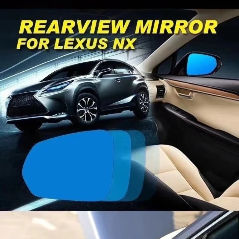 

For Lexus NX200 Side Rearview Mirror with Heating Turn Signal Indicator HD Anti-glare Blue Glass Mirror Modification Accessories