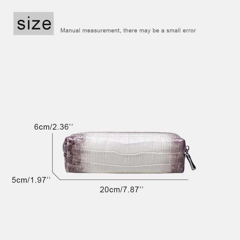 Customize Initials Leather Crocodile Pattern Eyebrow Pencil Case Makeup Bag For Women Luxury Designer 2026 New In Cowhide Clutch