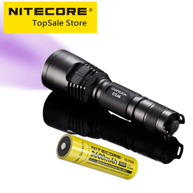 

Genuine NITECORE CU6 3000mw Ultraviolet UV Flashlight 365nm Military Hunting Tactical LED 5 Light Sources Troch Lamp