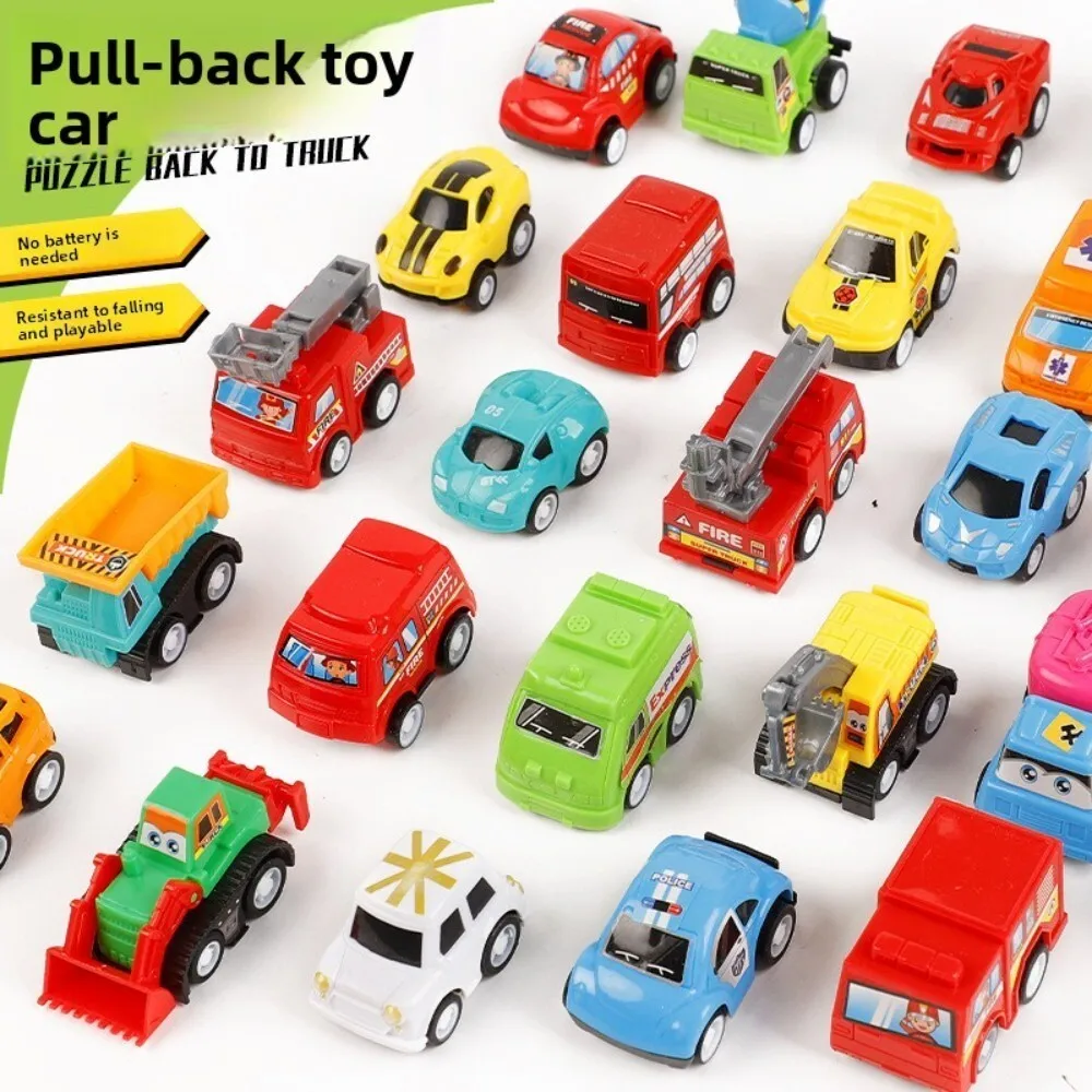Mini juego de coches extraíbles para niños con camión de bomberos y excavadora vehículos de ingeniería accionados por inercia juguete para niños y bebés 124