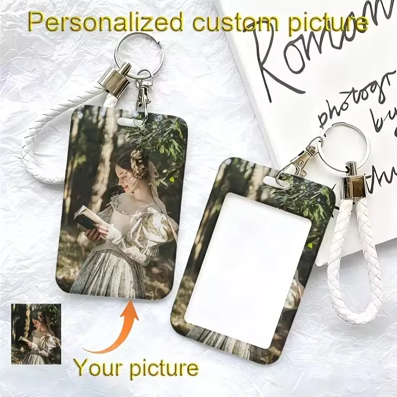 For Office Staff Teacher Business Personalized Custom ID Card Holder With Lanyard Custom Name Text Protector Case Card Cover Hot