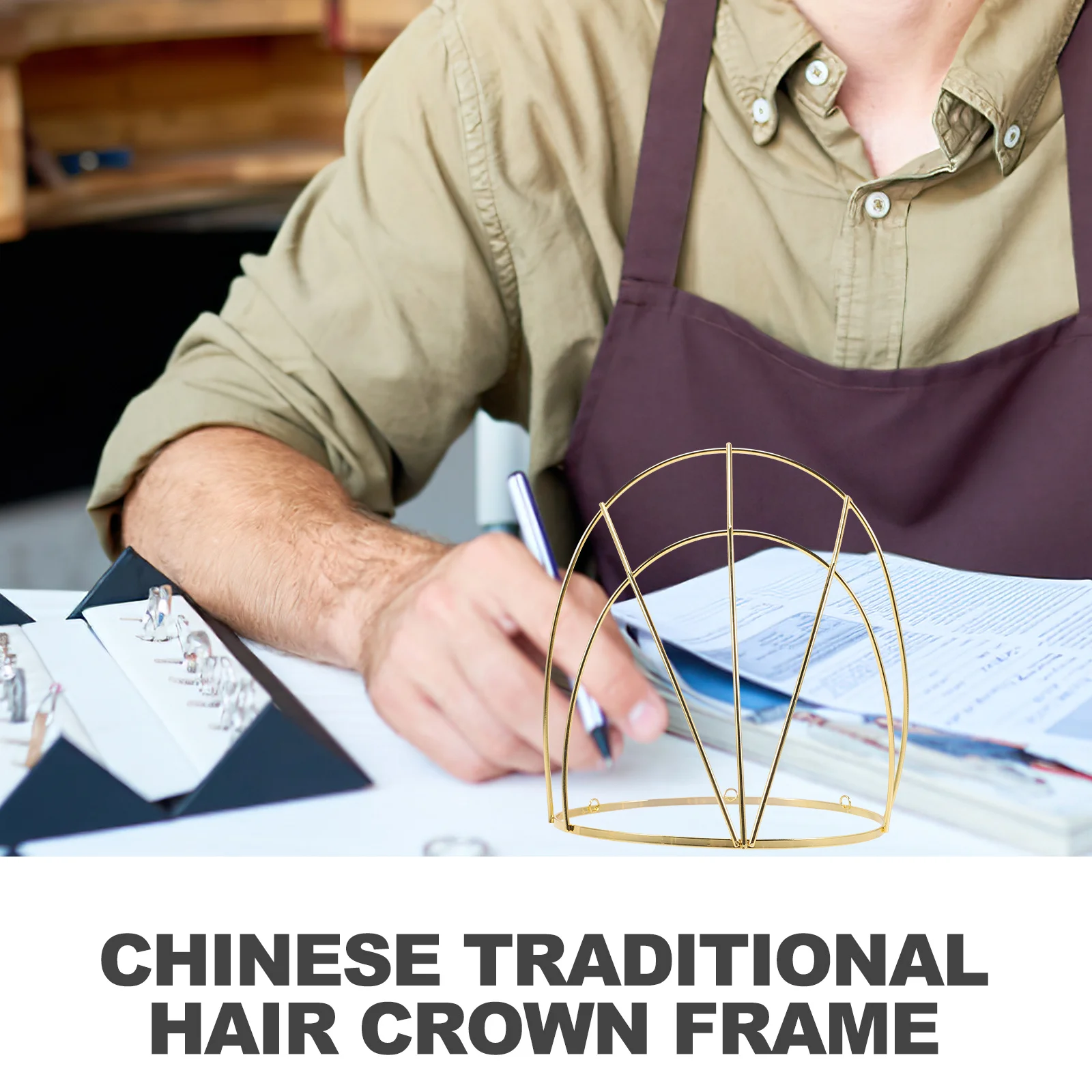 

Metal Chinese Traditional Hair Crown Frame Ancient Headdress Making DIY Accessory Stable Structure for Hanfu Use