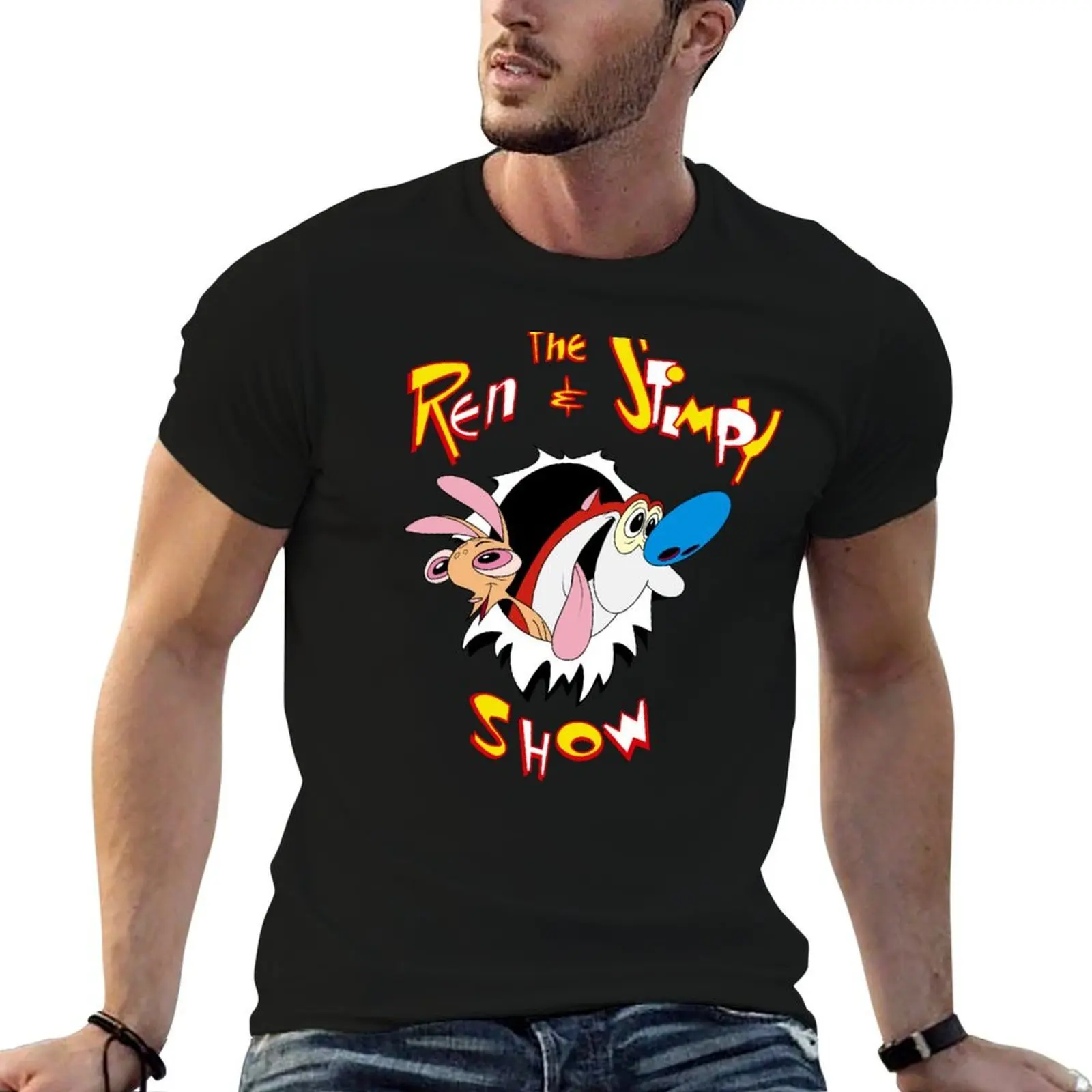 The Ren & Stimpy Show T-Shirt plain Funny t-shirts plain t shirts men
