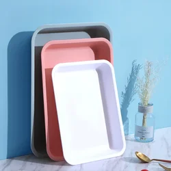 Plateau rectangulaire en plastique, assiette à pain, plateau de petit déjeuner, tasse multifonctionnelle, articles divers, rangement, fournitures de cuisine