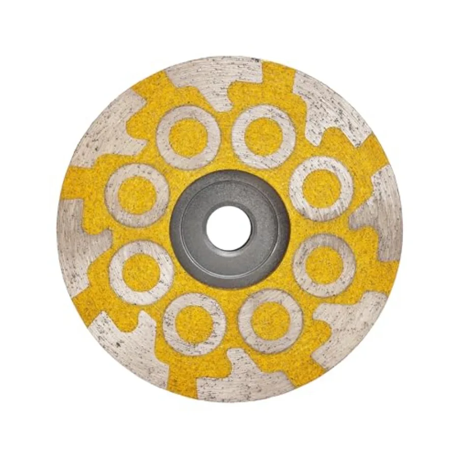Discos de Pulir Planos de Resina de 4 Pulgadas, Discos de Diamante para Dar Forma con Rosca de 5/8"-11 para Granito, Mármol y Piedra Sintética