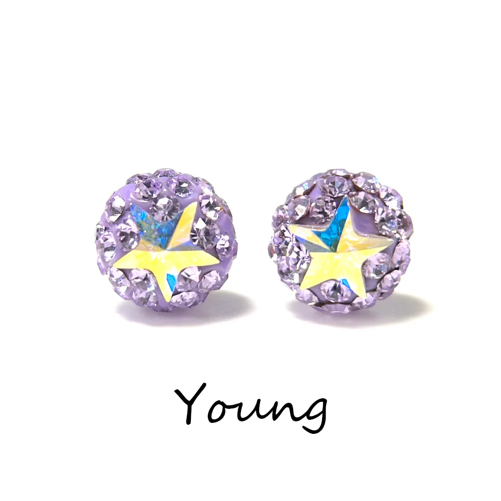 كرة خماسية ملونة لامعة للغاية مرصعة بعظم الأذن الطبية القابلة للزرع ، مجوهرات ثقب ، F136 التيتانيوم G23 #2