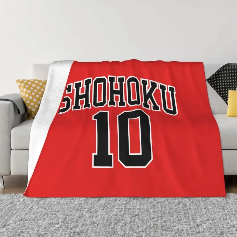 

Shohoku Sakuragi Slam Dunk Blankets Fleece Winter Japan Anime Cartoon Super Warm Throw Blanket for Bed Couch Rug Piece