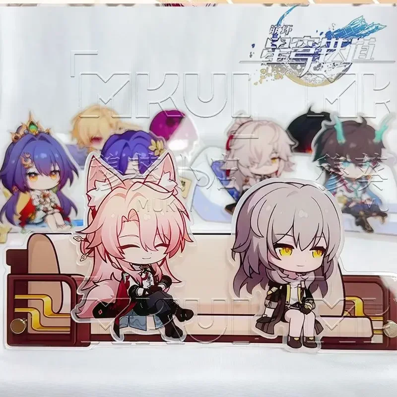 Honkai:Star Rail Live Broadcast Guest Or Host Magnetic Sofa Sitting Feixiao Moze Acrylic Fridge Stickers Keychain Desk Ornaments