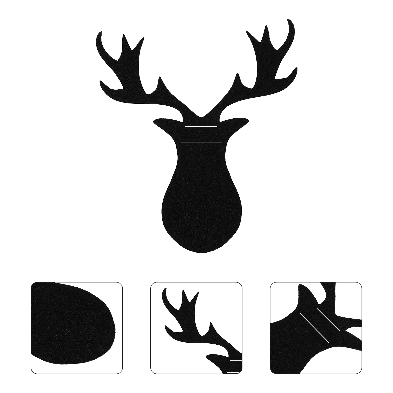 

8 PCS Delicate Elk Head Tableware Set Christmas Dining Decor Pre Non-woven Fabric Holder