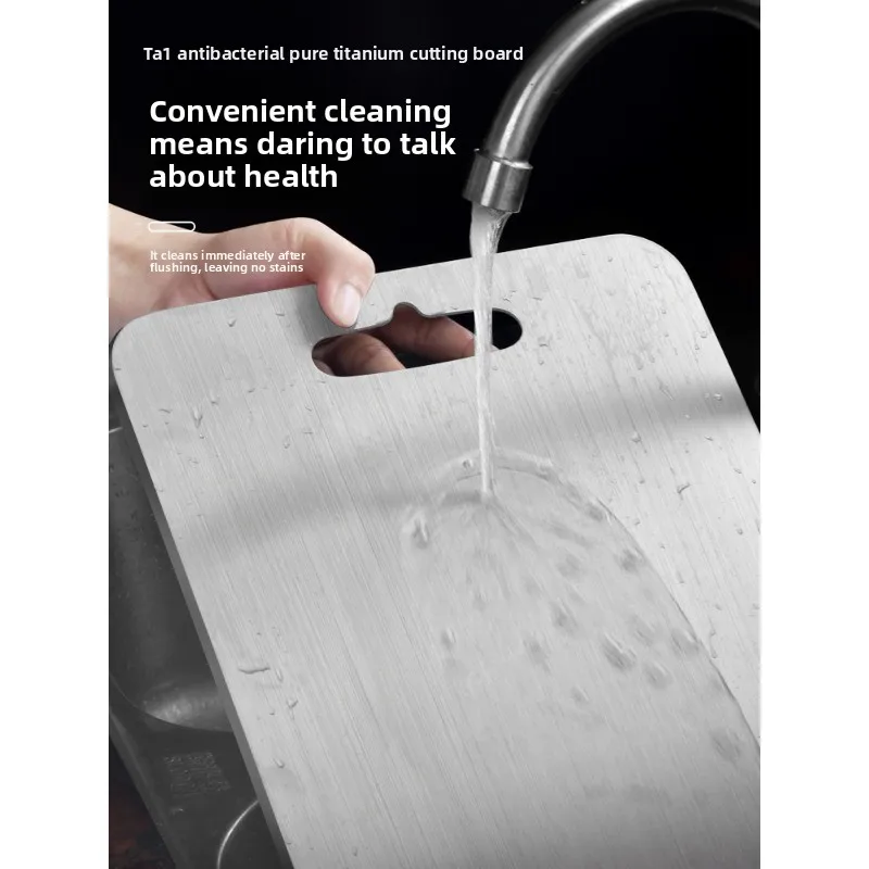 Pure Titanium Cutting Board Anti Mold Antibacterial Kitchen Food Grade Chopping Board Rust Free
