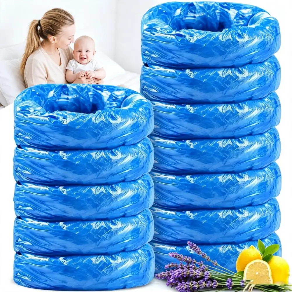 Odor Control Diaper Bags 4.5m Diaper Pail Refill Bags Odor Control Disposal Bags Leak Proof Trash Liners Seal Toss for Home