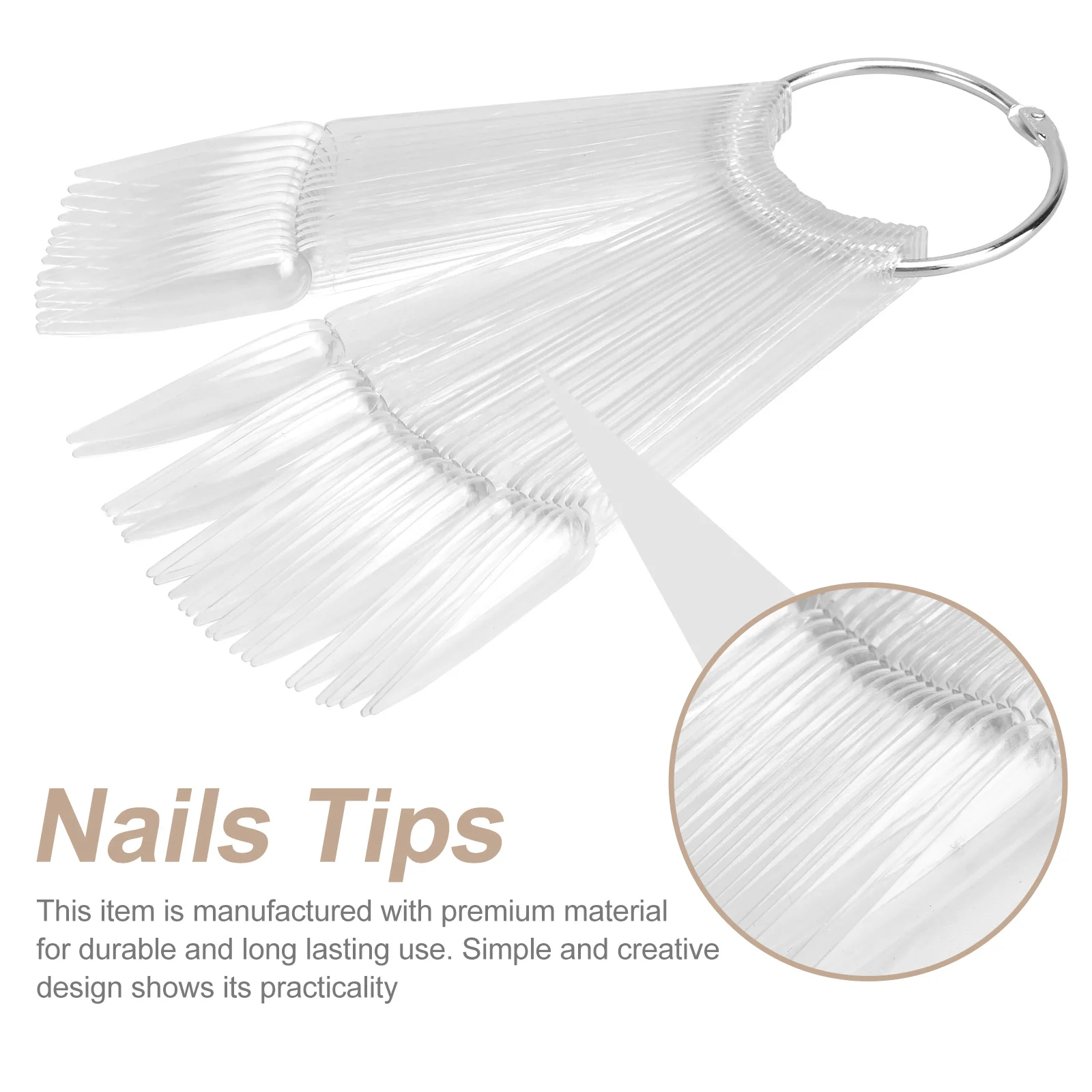 4 Zestawy Przezroczystych Paletek do Ćwiczeń Manicure w Kształcie Wachlarza, Tablica Ekspozycyjna do Prezentacji Kolorów Lakierów do Paznokci