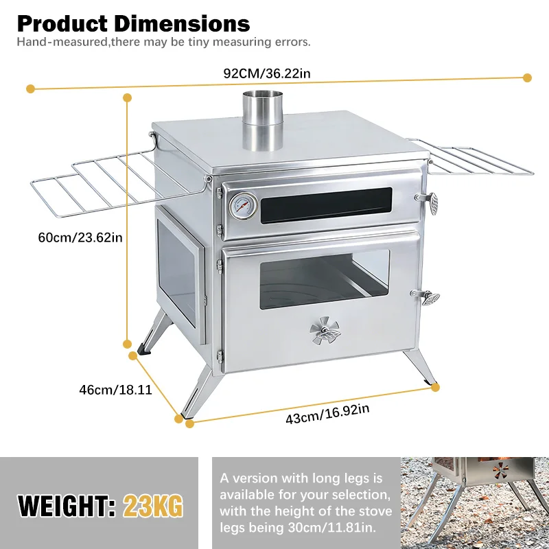 

Multifunctional Tent Stove, Barbecue Grill, and Pizza Oven the ultimate All-season Outdoor Camping Expert.