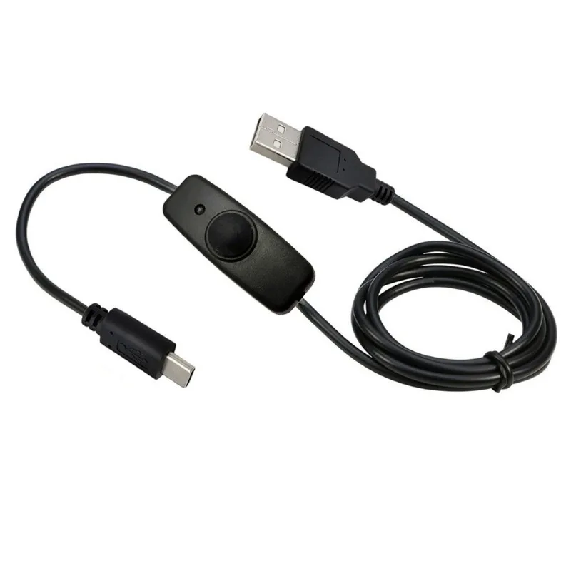 LED ライト付き USB2.0 AM から Type-c オス延長コード 318 ロッカーキースイッチコントローラ 2A 100 センチメートルケーブル