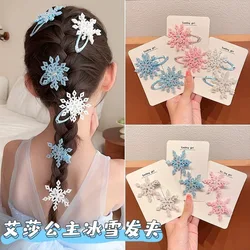Frozen Snowflake Hair Clip for Children Elsa Princess Hair Accessories for Christmas Decoration Snowflakes Hair Accessories