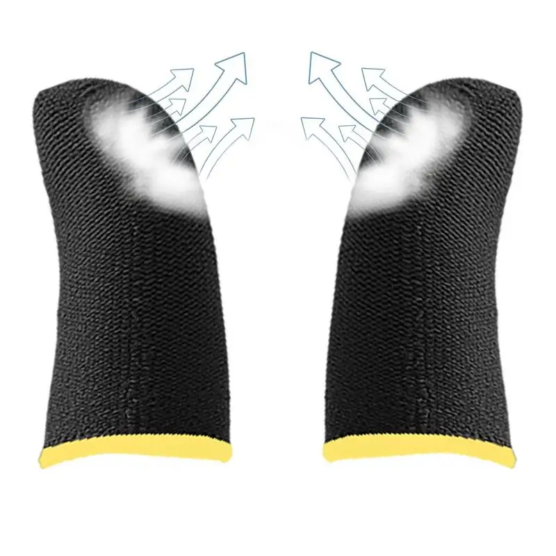 Carbon Fiber Thumb Sleeves Ultra-thin Sensitive Finger Sleeves For Mobile Gamer Breathable Gaming Finger Cover For Touch Screen