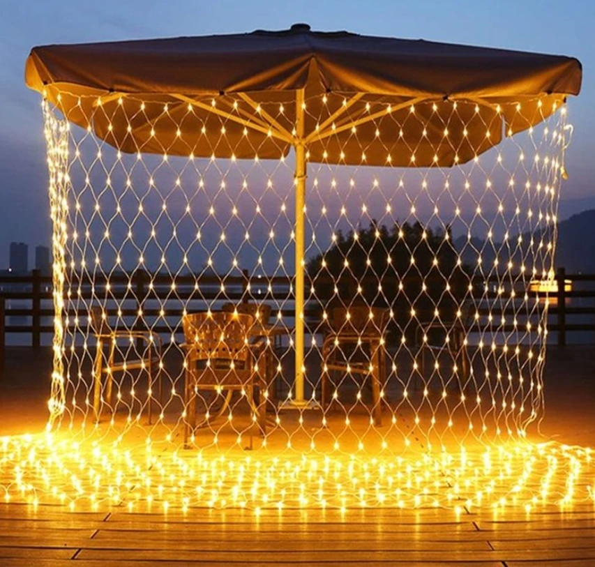 

6Mx5M 6x4M LED Net Mesh Fairy String Lights Garland Window Curtain Christmas Fairy Light Wedding Party Garland Light 220V / 110