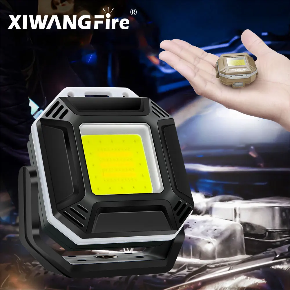 XIWANGFIRE TIP067 Mini Rechargeable Work Light, Super Bright COB Keychain Light, with Magnet, for Outdoor Camping, Hiking