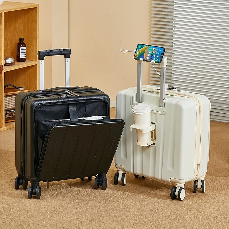 

Luggage female small 18 inches suitcase swivel wheels male student durable sturdy thick password travel case