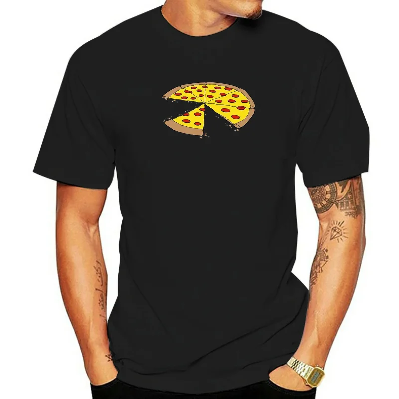 Two Slices Missing Pizza Father Twin Daddy Dad Two Son Daughter Matching T Shirt 2020 Men's Design Cartoon Character