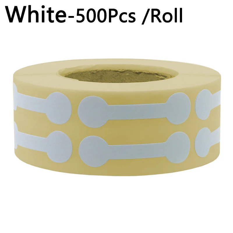 500Pcs Self-Sticker Blank Rectangle Price Tag Roll Portable Removable Adhesive Paper Ring Bracelet Jewelry Label Stickers