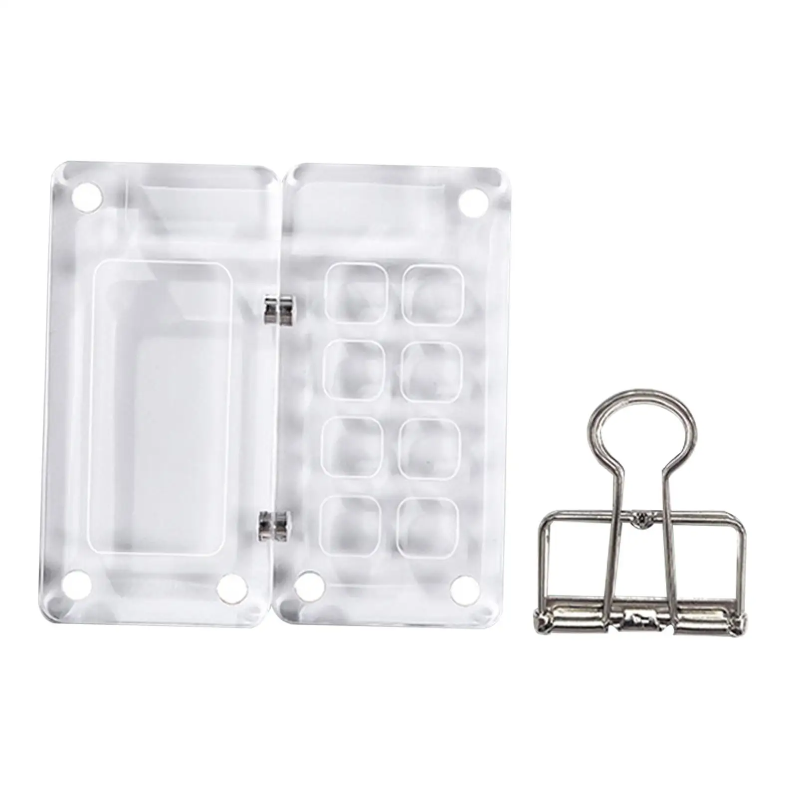 لوحة ألوان مائية شفافة، صينية طلاء أكريليك، 8 صناديق خلط شبكية لطلاب الفن أثناء السفر