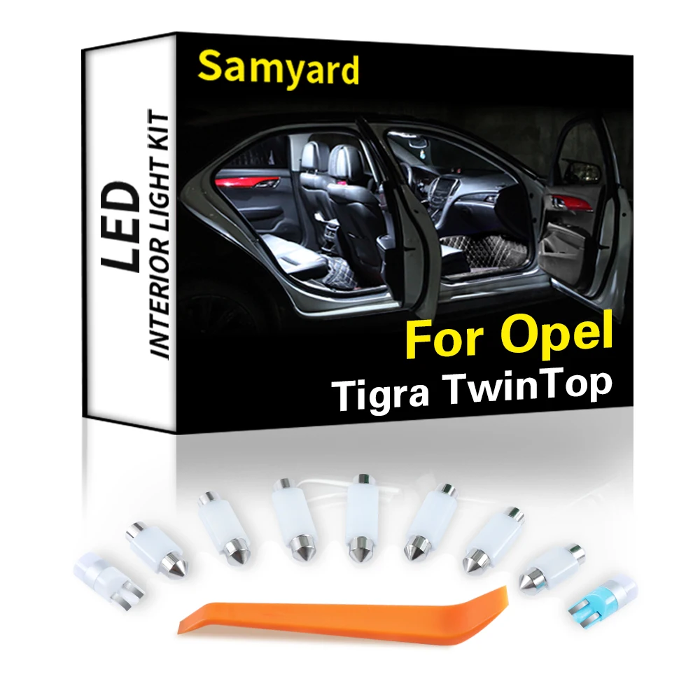 

Ceramics 8Pcs Interior LED For Opel Tigra TwinTop 2004-2010 Canbus Vehicle Indoor Dome Map Reading Light No Error Auto Lamp Kit