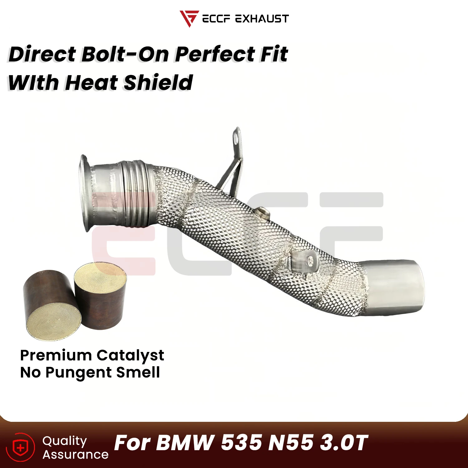 

Sporty Downpipe with Heat Insulation For BMW 535 N55 3.0T Aggressive Exhaust Sound Plug and Play Upgrade Performance