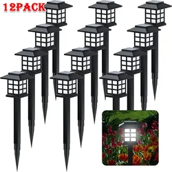 2/4/6/8/12Pcs Solar LED Pathway Lights Outdoor Waterproof Walkway Garden Decor Street Lamp for Landscape Yard Patio Driveway
