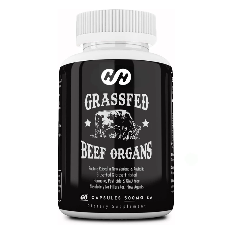 

Биологически активная добавка из органов говядины травяного откорма, содержащая печень, сердце, почки, поджелудочную железу, хрустящая, сублимированная говядина, без ГМО, 60 капсул