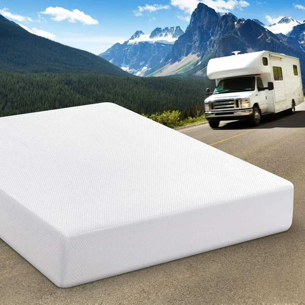 Mattress King 10 Inch Memory Foam Mattress, Gel Medium Firm Bed Mattress In A Box For Camper/Trailer/Truck