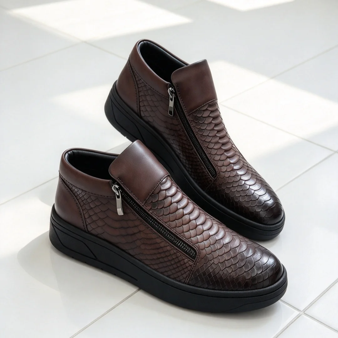 Luxury Brand Men’s Commuter Shoes Handcrafted Minimalist Versatile Hiking Shoes Casual Shoes Material Cowhide Leather Upper