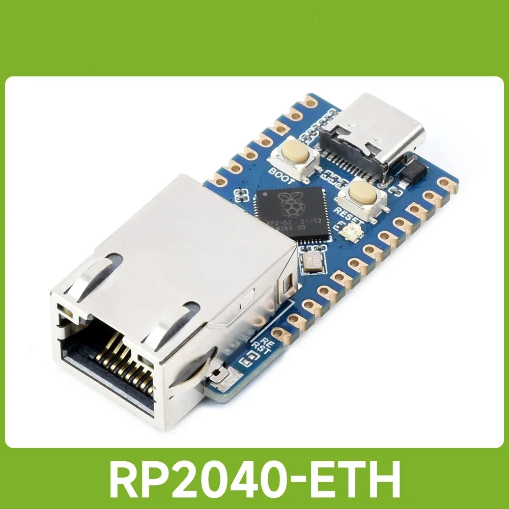 Waveshare RP2040-ETH Mini Development Board, RP2040 Ethernet Port Module, Based on Official RP2040 Dual Core Processor